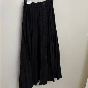 Zara Charcoal Pleated Buttoned Skirt